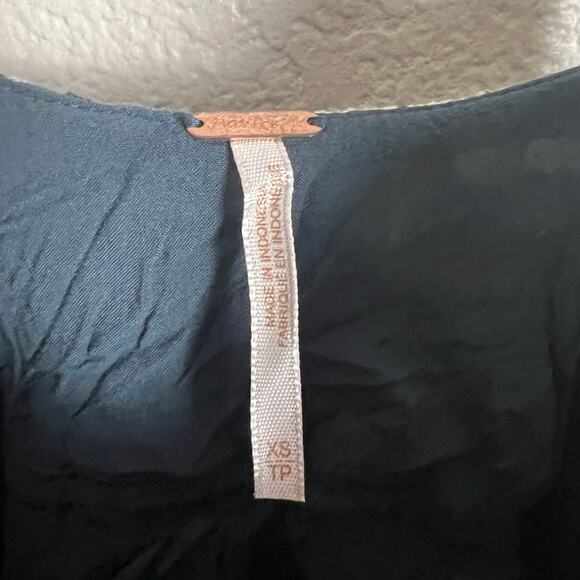 Free People Dear You Blue Floral Print Open Back Mini Dress Size XS - Picture 10 of 11